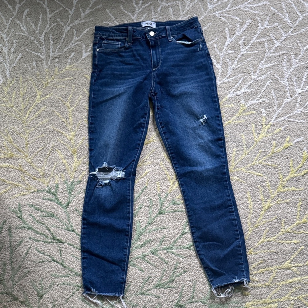 Paige jeans Verdugo distressed ankle jeans 30